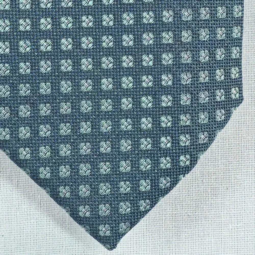 Alfani Mens Tie One Size Hazel Micro-Neat Mint Geometric Pattern Necktie NWT